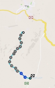 מפת שביל ישראל - מהר קינה לנחל חימר