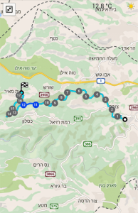 מפת המסלול מבית מאיר לסטף