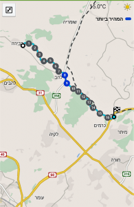 מפת מסלול מדביר למיתר