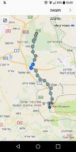 מפת שביל ישראל ממצפה מודיעין ללטרון